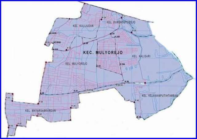 Peta Kecamatan Mulyorejo Surabaya Timur - Lokanesia
