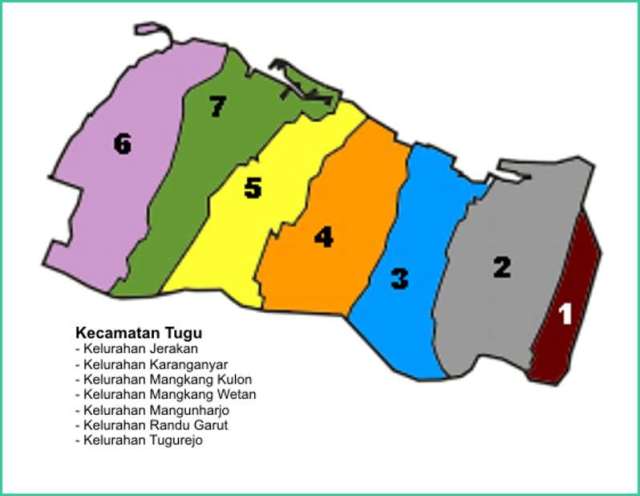 Peta Kecamatan Tugu Kota Semarang